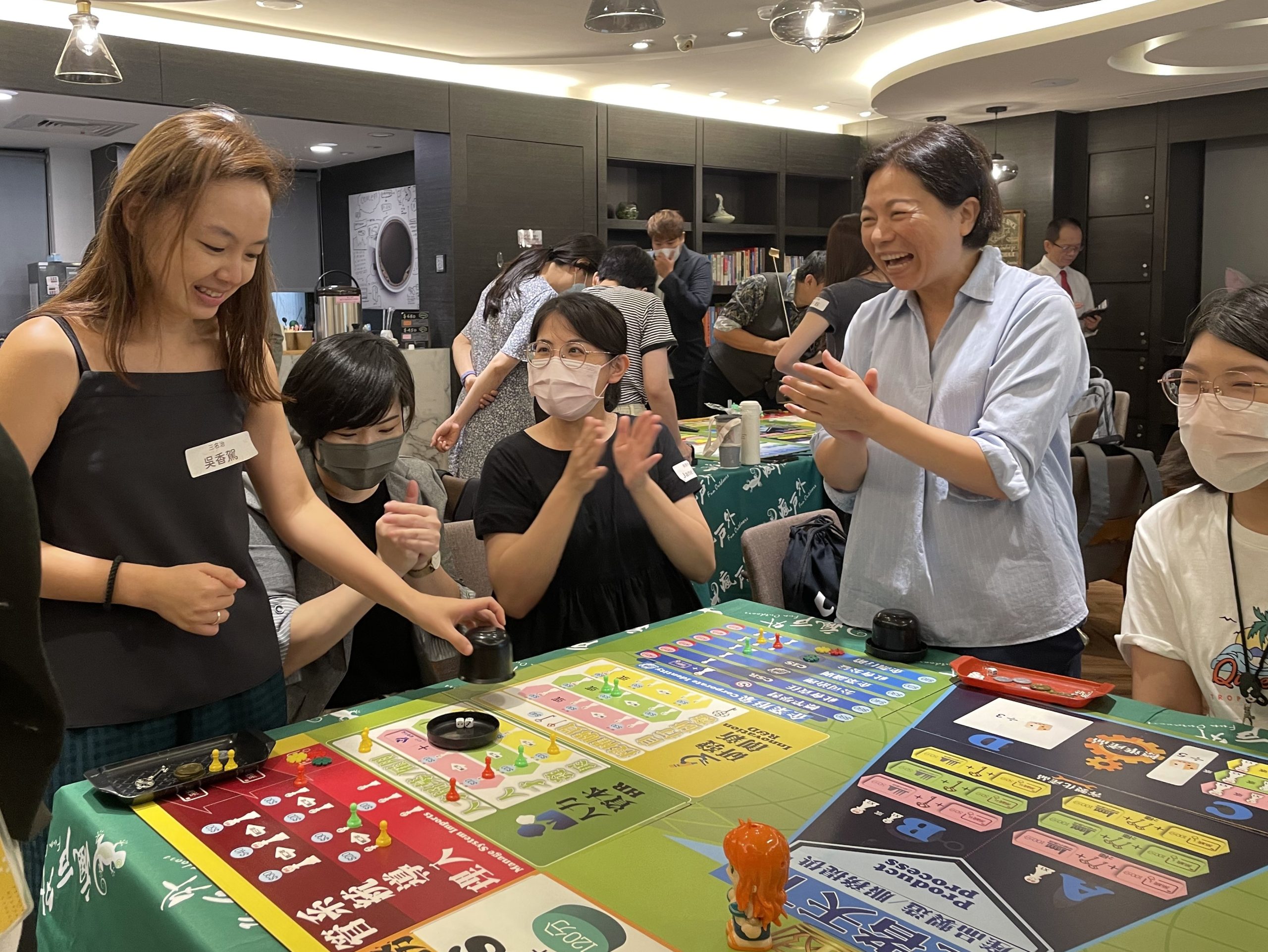 將企業價值鍊及營運格局帶入桌遊活動， 並由講師帶領學員進行策略思維與換位思考。